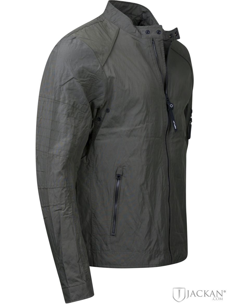 Metallic blend jacket i khakigrön från Replay | Jackan.com