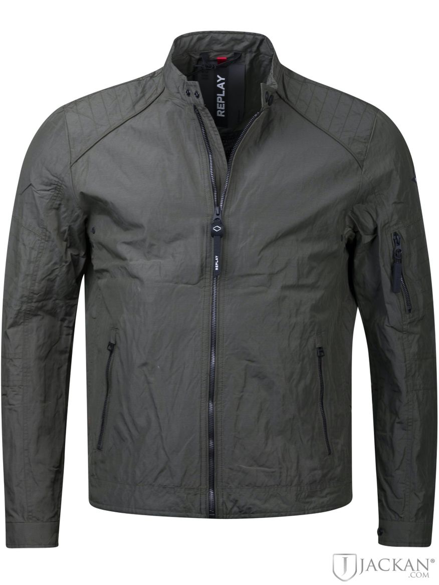 Metallic Blend Jacket in khaki grün von Replay | Jackan.com