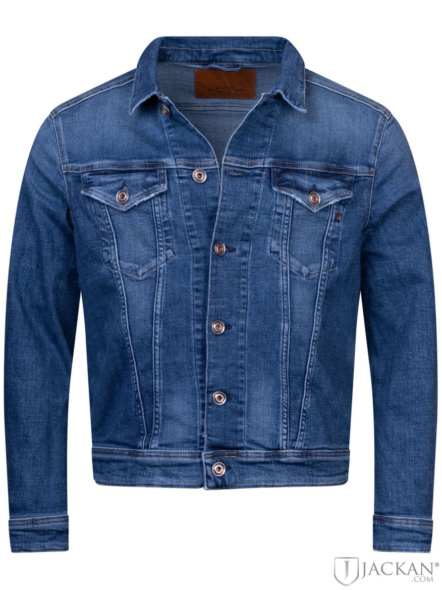 Marcell Stretch Denim Jeansjacke in Blau von Replay| Jackan.com