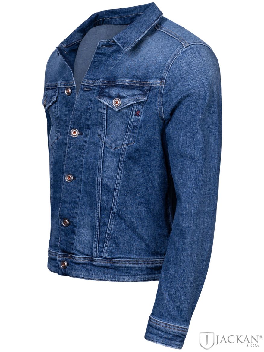 Marcell Stretch Denim Jeansjacke in Blau von Replay| Jackan.com