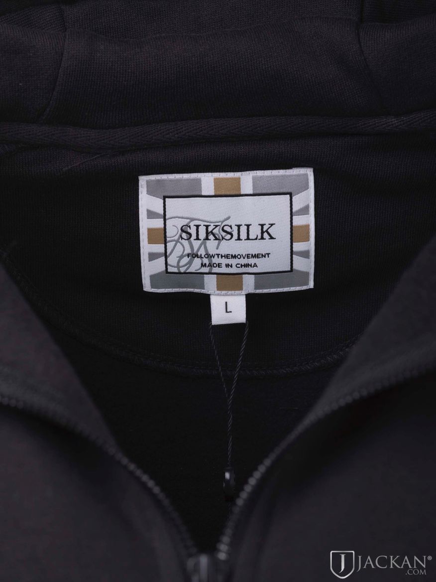 Nylon Panel Hoodie in schwarz von SikSilk | Jackan.com