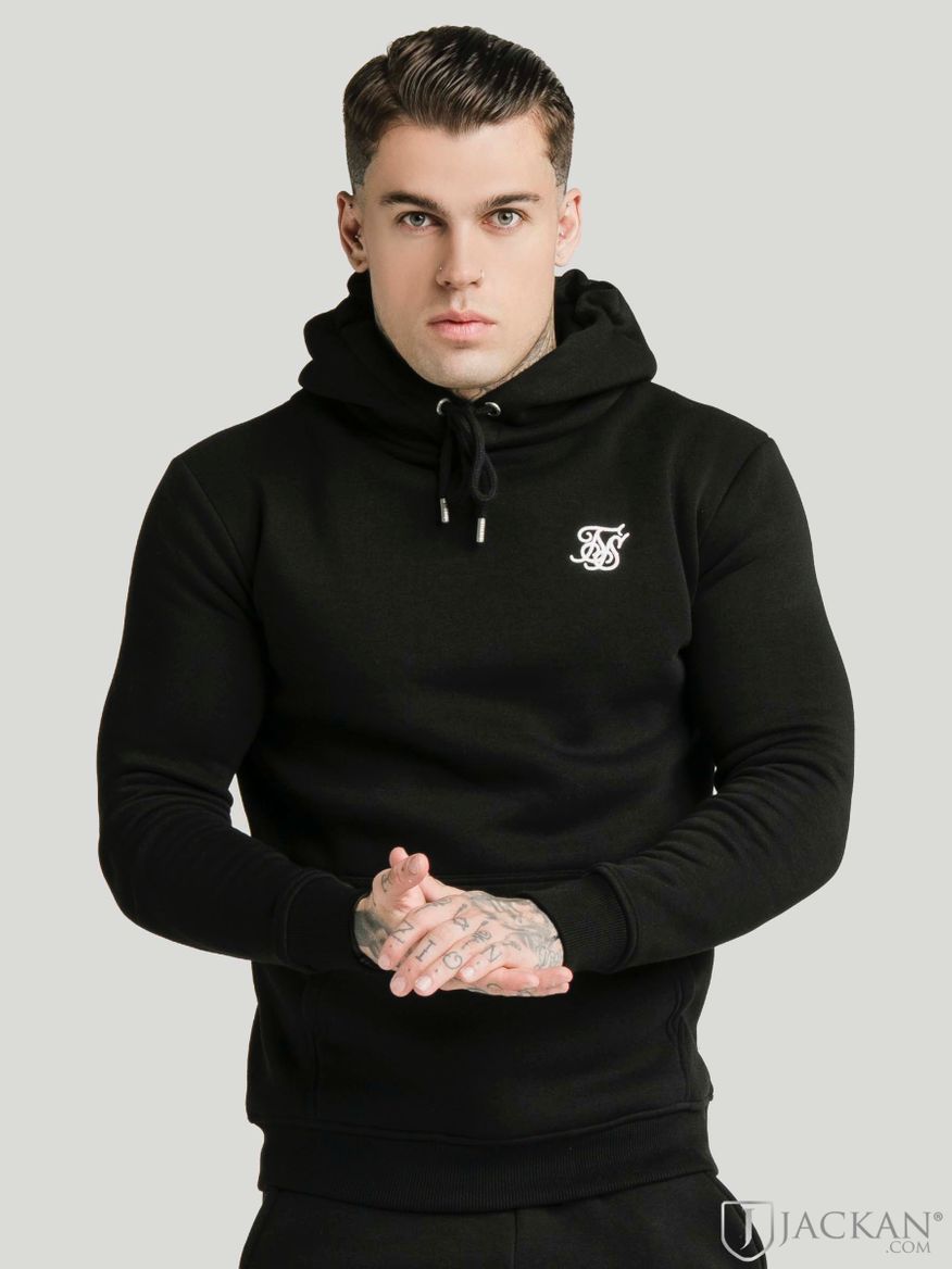 Muscle Fit Overhead Hoodie i svart från SikSilk | Jackan.com