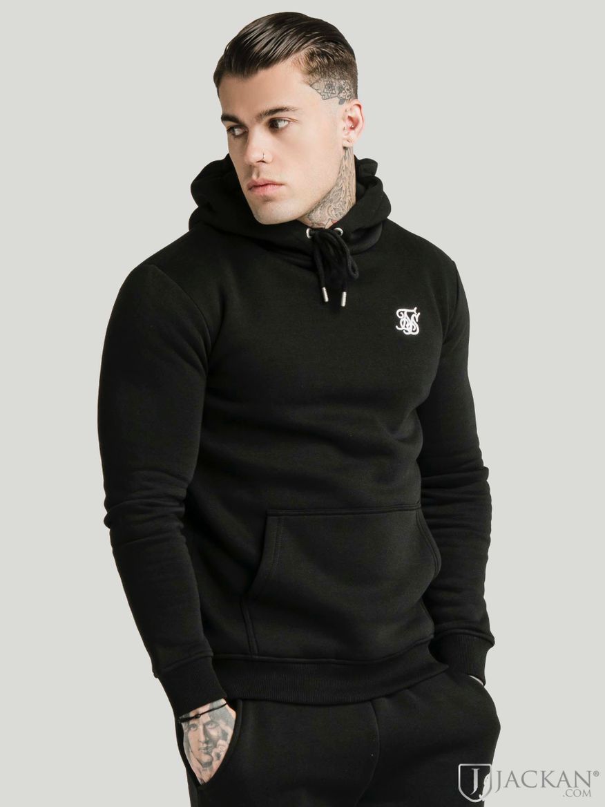 Muscle Fit Overhead Hoodie i svart från SikSilk | Jackan.com