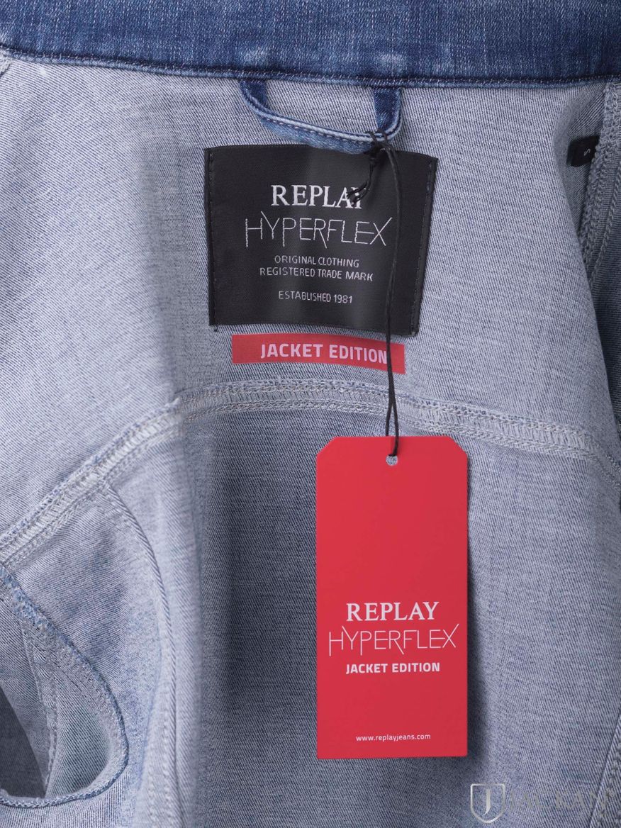 Hyperflex Stretch Denim i blått från Replay | Jackan.com