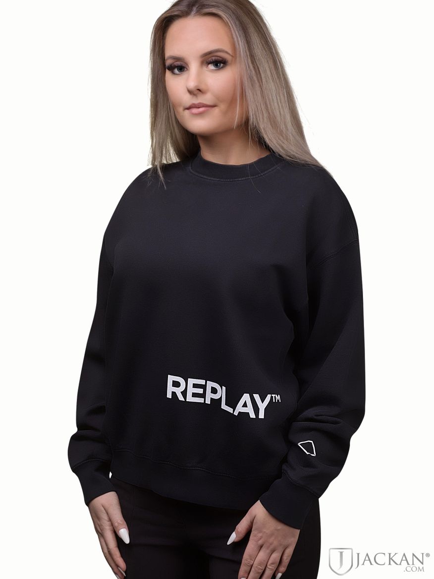 Felpa i svart från Replay | Jackan.com