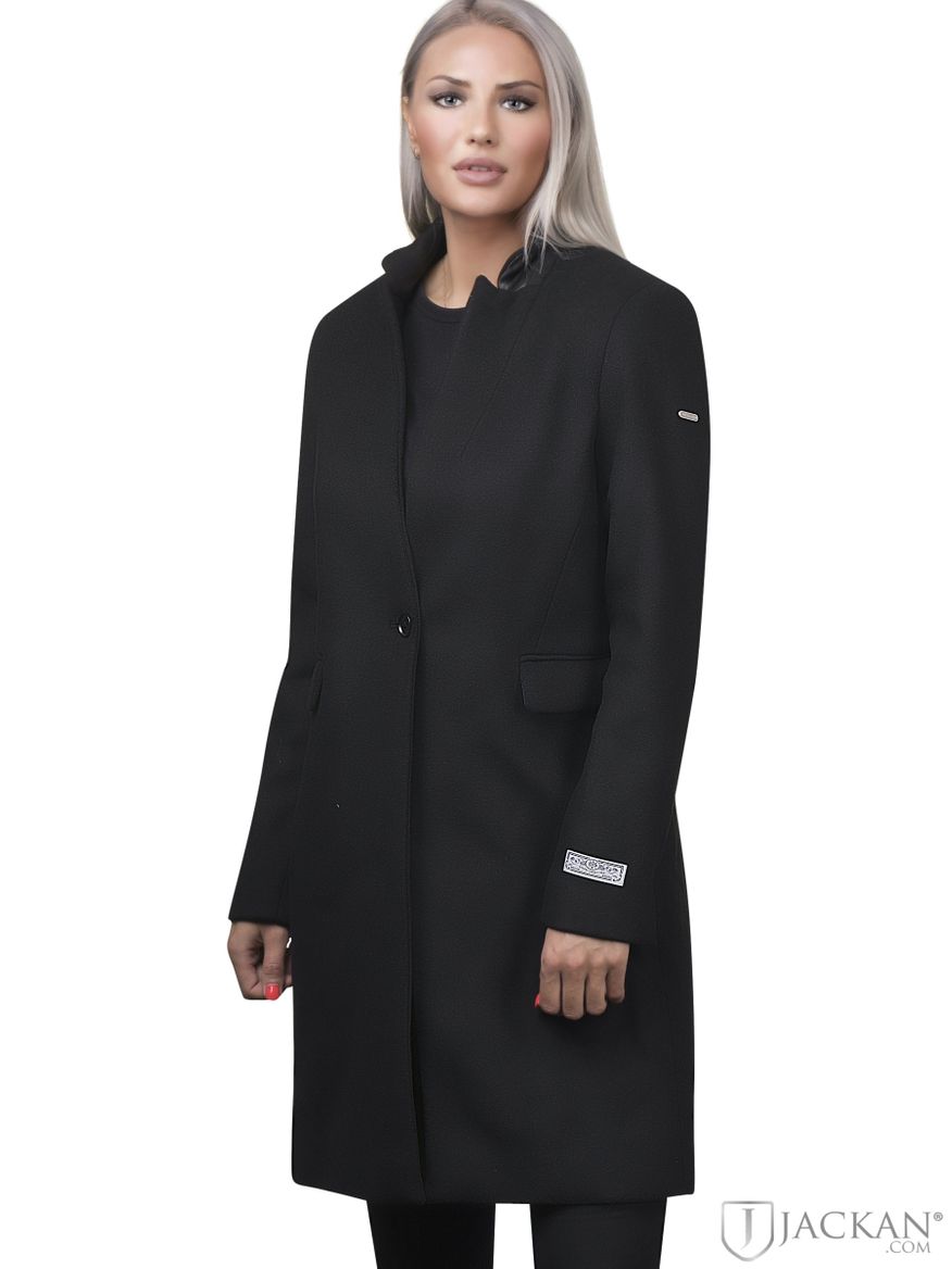 Arianna Wool Coat i svart från Superdry| Jackan.com