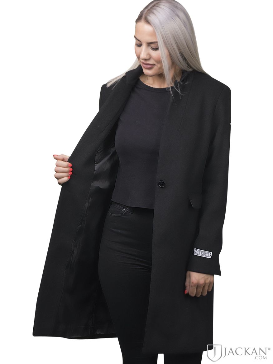 Arianna Wool Coat i svart från Superdry| Jackan.com