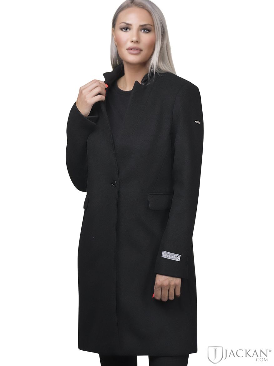 Arianna Wool Coat i svart från Superdry| Jackan.com