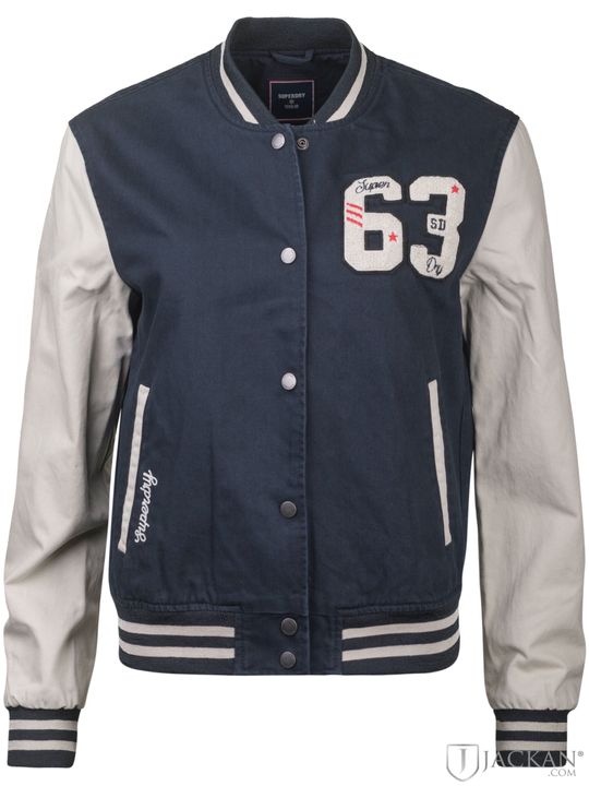 Vintage Varsity Denim Jacket (Blå)