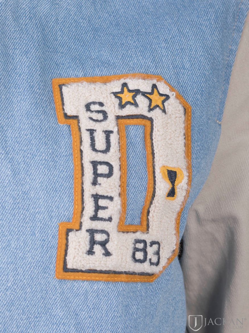 Vintage Varsity Jeansjacke in blau von Superdry | Jackan.com