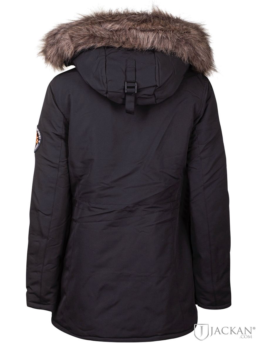 Everest Faux Fur Hooded Parka i svart från Superdry | Jackan.com