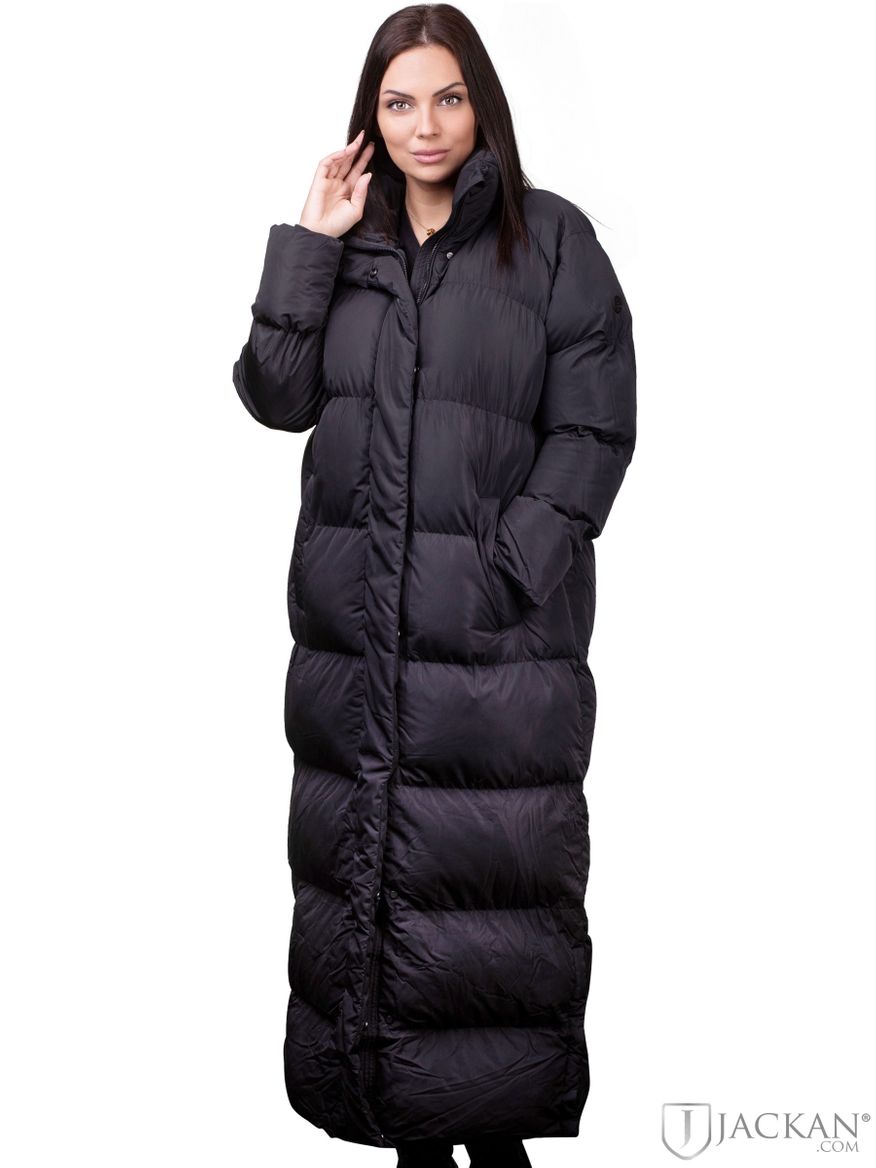 Maxi Longline Puffer Jacket in Schwarz von Superdry Jackan