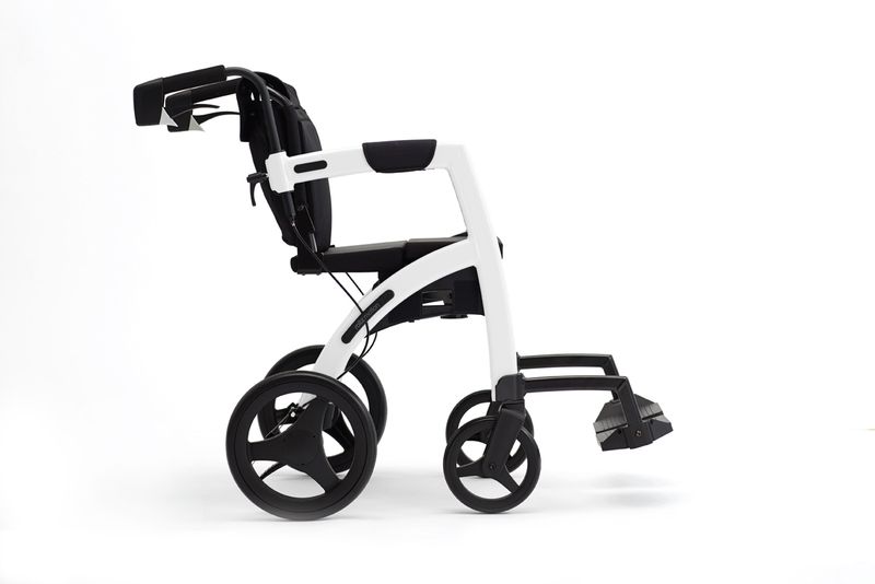 Rollz Motion² rollator och rullstol i ett Pebble White
