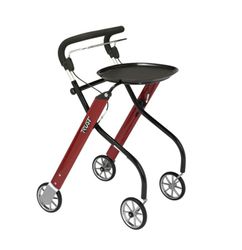 Let's Go inomhusrollator, röd