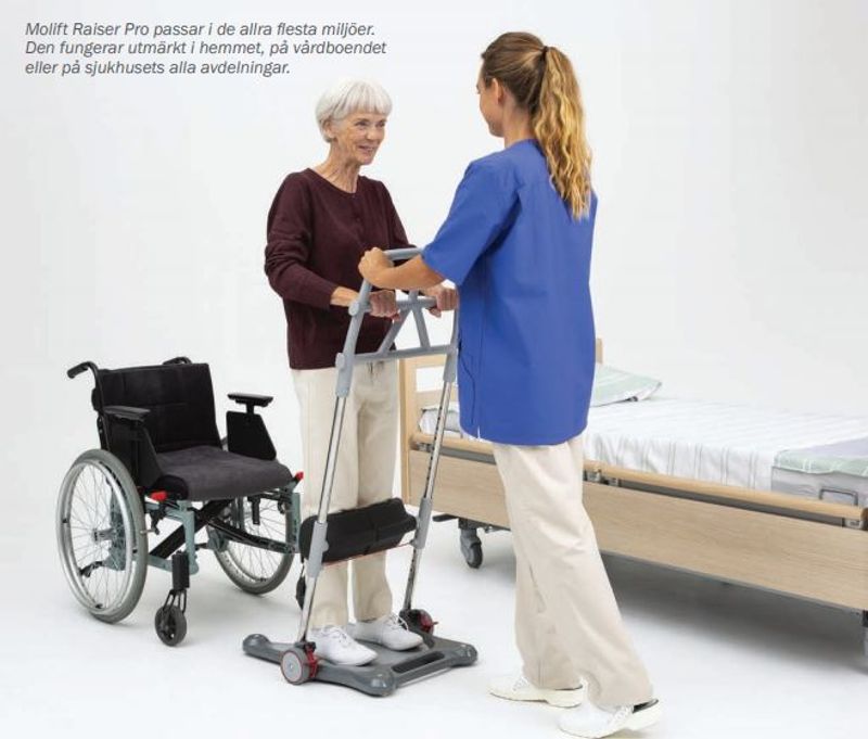 Molift Raiser Pro överflyttningsplattform - förflyttning av patient