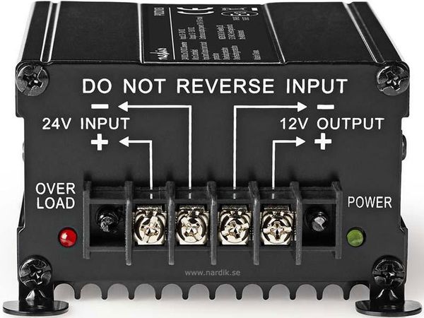 Omformare 24-12 Volt  10 Amp