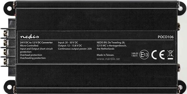 Omformare 24-12 Volt 20 Amp