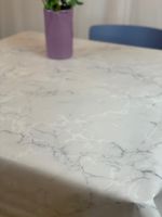 Ny rund  vaxduk grå marmor vaxduk plast 140 cm