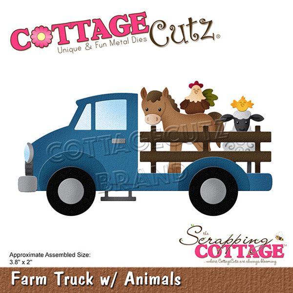 Cottage cutz - Scrapping Cottage dies - Farm Truck with Animals CC-898