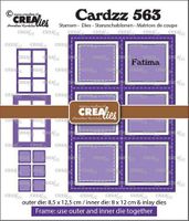 Crealies - Cardzz - Frame & Inlay Fatima 6x square CLCZ563 8,5x12,5 - 8x12cm + inlay dies