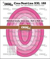 Crealies - XXL - Ovals with 2 wonky stitchlines CLNestXXL133