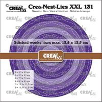Crealies - XXL - Circles with 2 wonky stitchlines CLNestXXL131