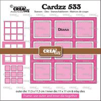 Crealies - Cardzz - Frame & Inlay Diana 9x square CLCZ533 11,5x11,5 - 11x11cm + inlay dies