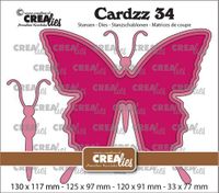 Crealies - Cardzz - no 34 Swallowtail butterfly CLCZ34 130x117 - 33x77mm