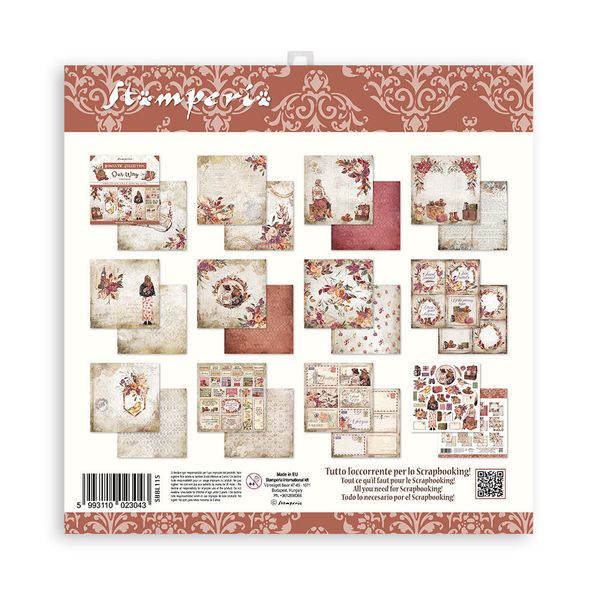 Stamperia Paper Pad 12x12  Romantic Our Way