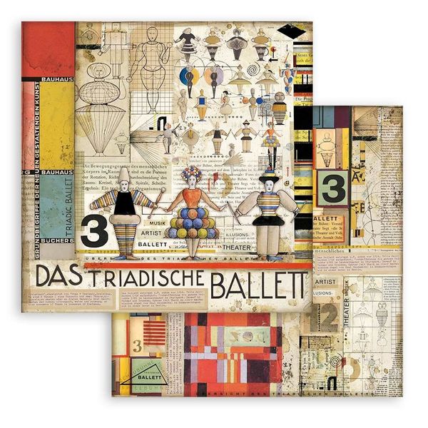 Stamperia - Paper Pad 8x8- Bauhaus