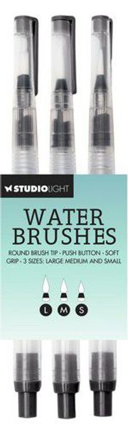 Studio Light -  3 Waterbrushes nr.01 Fine, medium, large tip