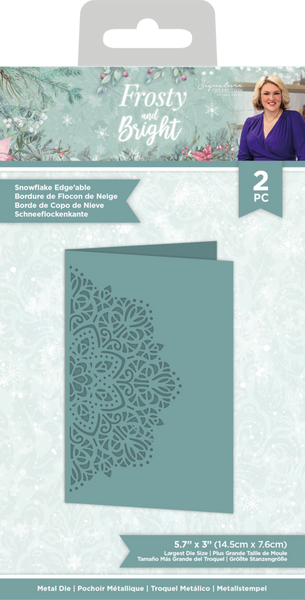 Crafters Companion - Frosty and Bright Collection Metal Die-  Snowflake Edge'able  S-FRBR-MD-SNED
