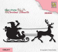 Nellies Choice -Christmas Silhouette Clearstamp - Santa Claus CSIL017
