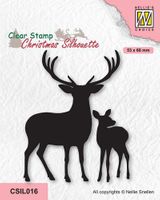 Nellies Choice -Christmas Silhouette Clearstamp - Deer CSIL016