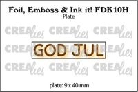Crealies - Foil, Emboss & Ink it!  - GOD JUL FDK10H vågrätt