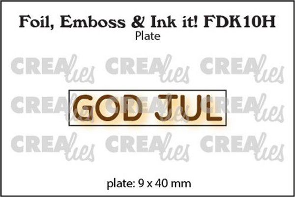 Crealies - Foil, Emboss & Ink it!  - GOD JUL FDK10H vågrätt