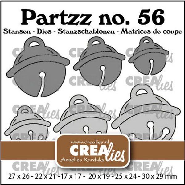 Crealies - Partzz Christmas bells - CLPartzz56
