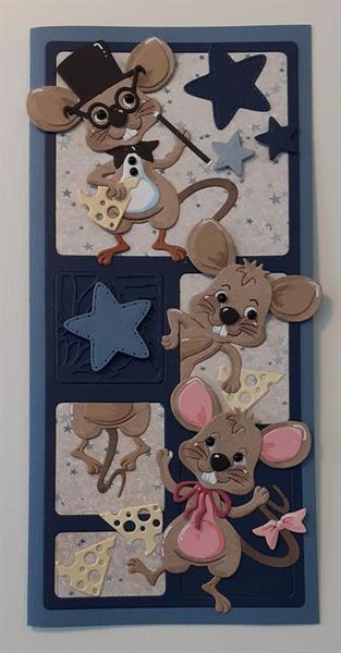 By Lene - Cutting & Embossing Die - Mice  BLD1497