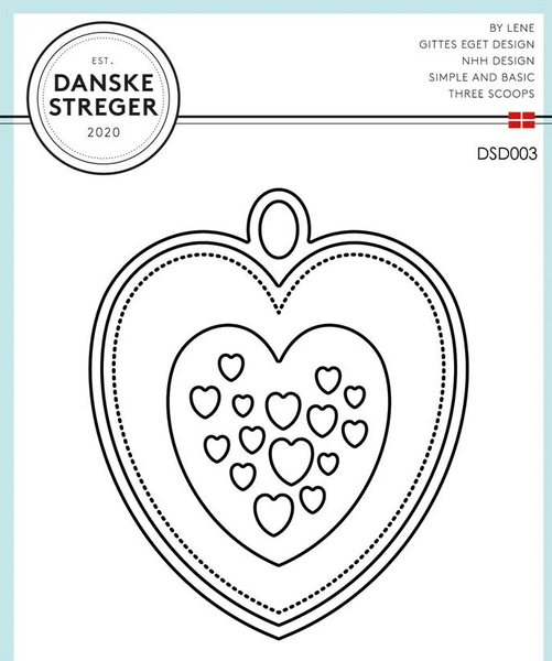 Danske Streger - Die - Kærlighed DSD003 hängande hjärta