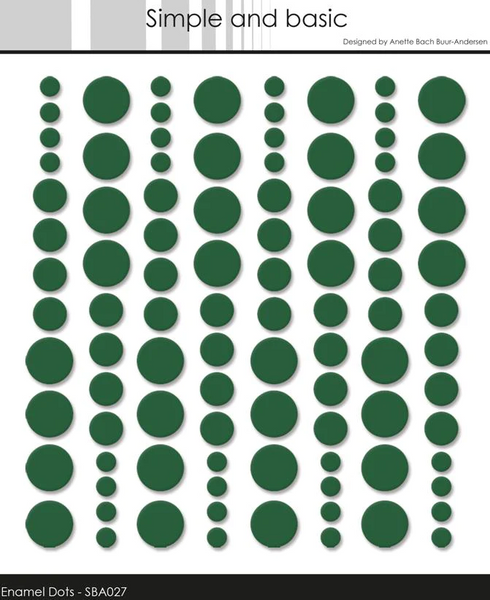 Simple and Basic - Enamel Dots - Forest Green  SBA027