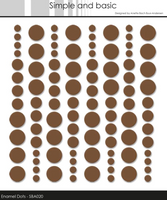 Simple and Basic - Enamel Dots - Chocolate Brown  SBA020