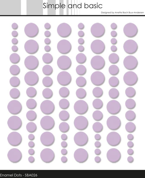 Simple and Basic - Enamel Dots - Light Purple  SBA026