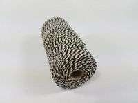 Cotton Macramé - cord spool 1,5mm 100grs - black white