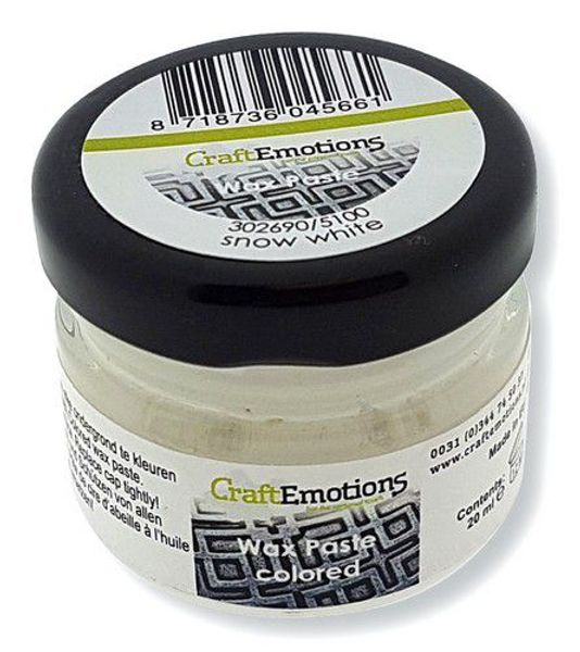 CraftEmotions - Wax paste coloured - snow white 20 ml