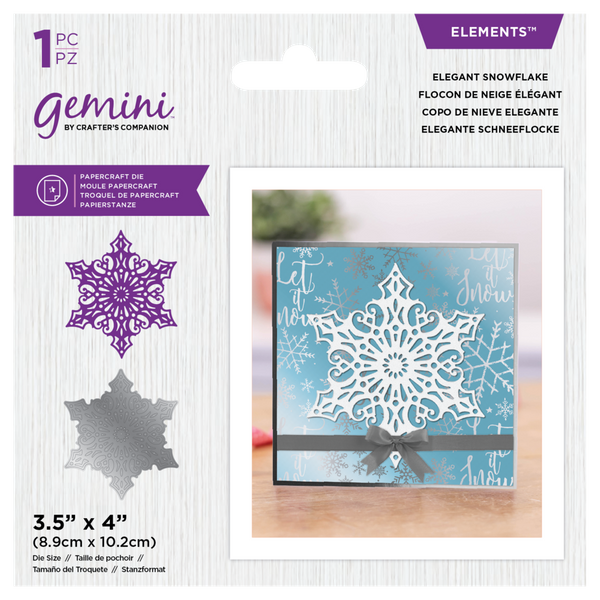 Gemini - Dies - Christmas Intricate Doily - Elegant Snowflake GEM-MD-ELE-ELSNOW