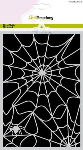 CraftEmotions - Mask stencil - Halloween spider web A5 -1282