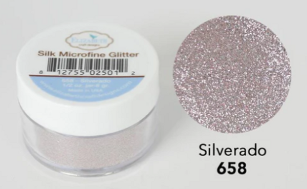 Elizabeth Craft -  1/2 oz - Silk Microfine Glitter - Silverado