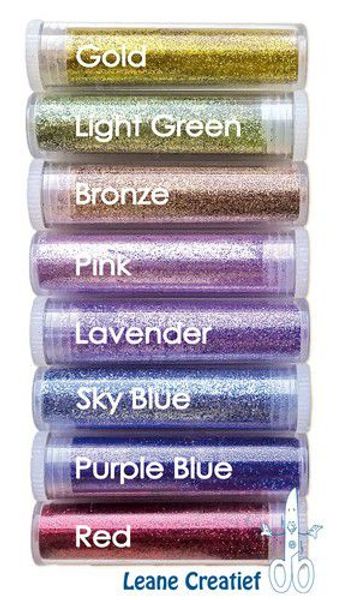 LeCrea - Ultrafine glitter - assortment 8 colors in tubes 25.7989