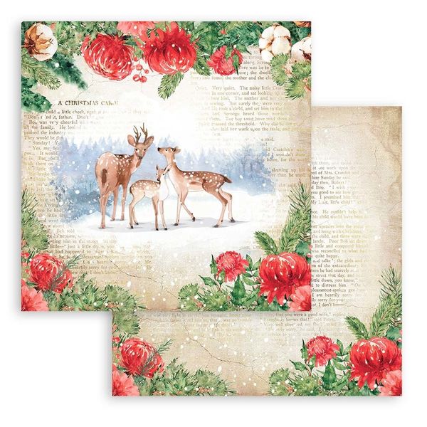 Stamperia - Paper Pad 8x8 - Romantic Home for the Holidays