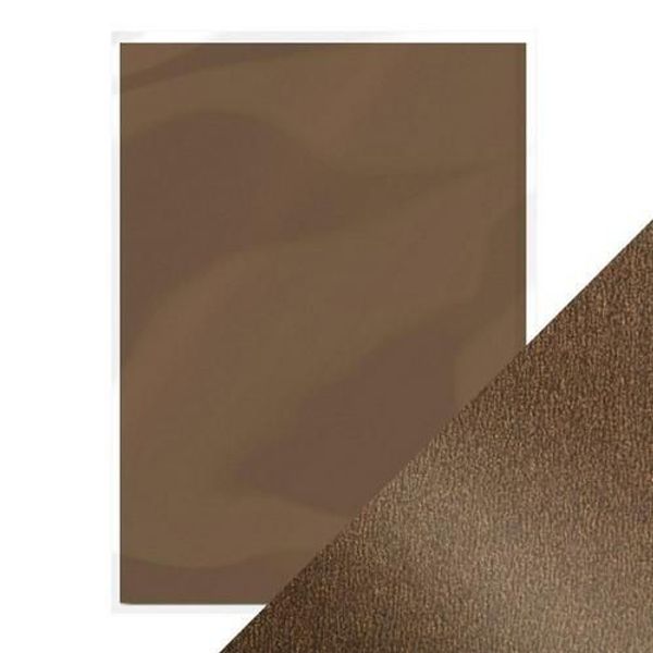 Tonic Studios - pearlescent card - glazed chesnut 5 sh A4 9507e